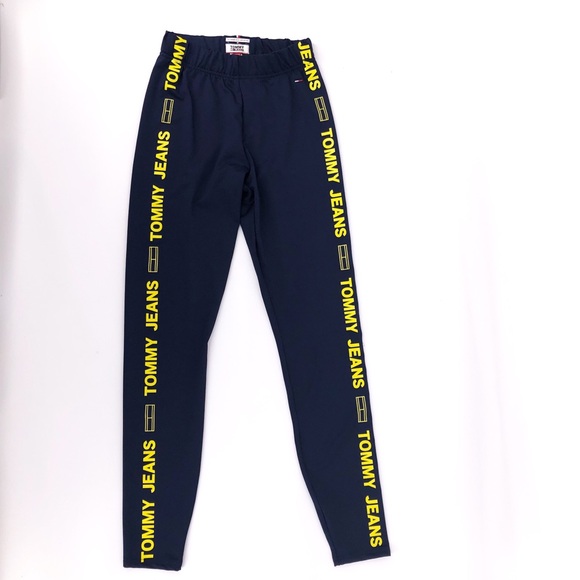 Tommy Jeans Logo Taped Leggings in Blue - Picture 5 of 8